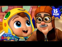 Grandpa Fun! 👴 | Little Angel 😇 | 🔤 Subtitled Sing Along Songs 🔤 | Cartoons for Kids