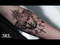 Black and Grey Medusa Tattoo | Time-Lapse | 3RL