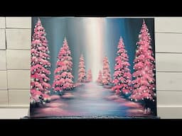 How To Paint PINK TREE LANE