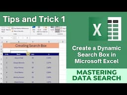 Mastering Data Search: How to Create a Dynamic Search Box in Microsoft Excel