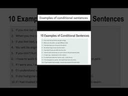 You Won't Believe the Power of Conditionals in English Grammar | Examples of conditionals #ifclause