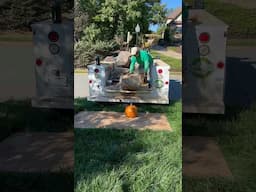 Bubbling boulder build in October with a pumpkin smash #halloween #pumpkin #construction