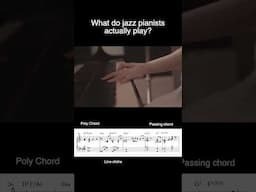 What do jazz pianists actually play?