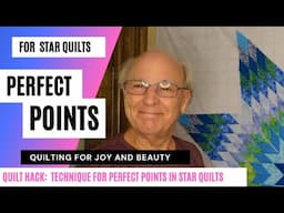 Quilting Technique: Lining Up Points in a Lone Star Quilt or Diamond Shapes; Hack for Perfect Points