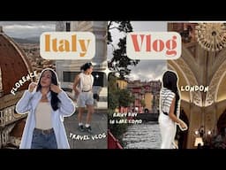 ITALY VLOG 🇮🇹 london, lake como, florence, the realities of traveling, the best food ever