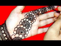 Very easy & simple mehendi ki design 2024 | Front hand Floral Stylish Mehndi design🔥🌺