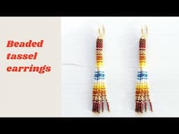 Beaded tassel earrings tutorial for beginners