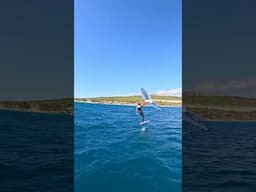 Flying over water with a foil and a wing! 😱🤯