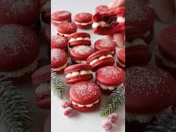 Cranberry Macarons ❤️ (check description for more info!)