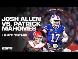 HEAD-TO-HEAD 🏈 Patrick Mahomes vs. Josh Allen after Chief’s first loss | SportsCenter