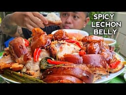 SPICY LECHON BELLY | MUKBANG PHILIPPINES | TOL BULOY MUKBANG