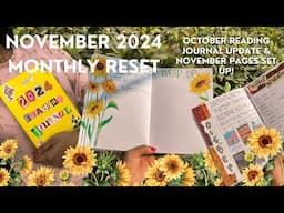 NOVEMBER MONTHLY RESET | reading journal setup + updating oct ✨🍀🧚‍♀️ft. neorah dot grid