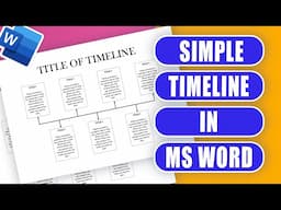 Quickest and easiest timeline in MS Word