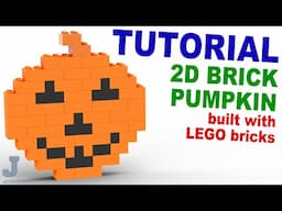 LEGO Brick Tutorial - Easy To Build 2D Brick Pumpkin