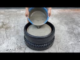 Unique // Recycle old tires to make cement molds // Great pot making tips.