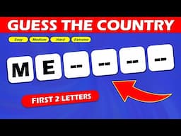 Can You Guess The Country By First 2 Letters ? Country Quiz