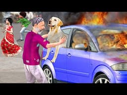 Dog Rescued By Poor Man From Summer Burning Fire Car Hindi Kahaniya Hindi Stories Moral Stories