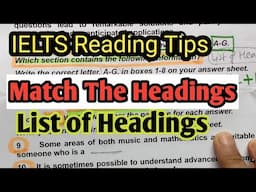 IELTS Reading Tips And Tricks | List of Headings ielts reading | ielts preparation free