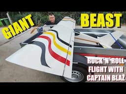 GIANT 2.5m balsa PRIMARY 100 with XYZ 53cc Box petrol Engine FUN FLIGHT with Captain Blaž