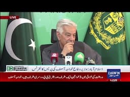 🔴Live: Khawaja Asif's Press Conference  | Dawn News Live