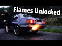 My BMW E30 Is Now Shooting Flames ! New Exhaust Sounds Sick!