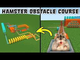 Hamster in obstacle course maze in MINECRAFT 😲