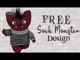 Making FREE Sock Monster Softies with Poolin EOC05 in-the-hoop