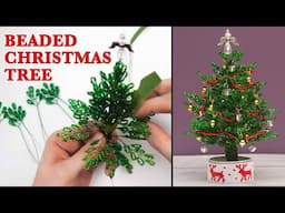 DIY easy beaded Christmas Tree decoration #diycrafts #beads #christmas