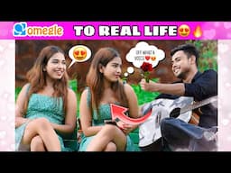 Omegle To Real Life Date 🥵| Picking Up Cute Girl With Singing In Public | Epic Reactions😍| Jhopdi K