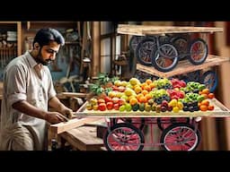 How to make food vending wooden cart