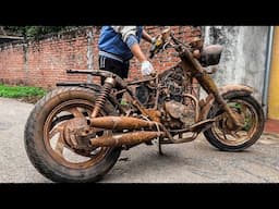 Ｒestoration Ｈａｒｌｅｙ davision built | Ｒestored dusty motocycle