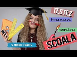 TESTEZ 10 TRUCURI CIUDATE PENTRU SCOALA 5 Minute Crafts | 👍🏻 sau 👎🏻 | AndreaStyles