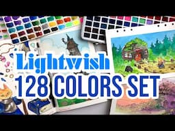 Lightwish's 128 Watercolor Set - Binder Sketchbook - For Students & Beginners 🎨