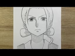 How to draw Nico Robin from One Piece step by step | drawing Nico Robin easy