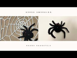 TUTORIAL RAGNATELA CON RAGNO-HALLOWEEN🕸🕷 Come fare una ragnatela con ragno all'uncinetto