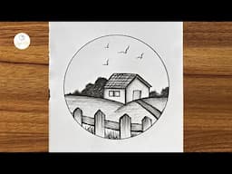 Easy circle drawing || Circle drawing for beginners || Pencil drawing in circle step by step