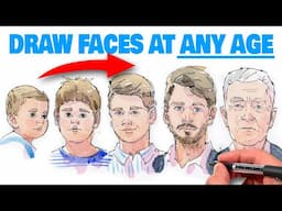 How To Draw A Face At ANY AGE! (5 Portraits Step-By-Step)