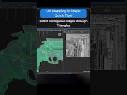 Maya UV Mapping Tip: Select Edge Loops Through Triangles! #3dmodeling #autodeskmaya #gamedev