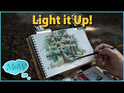 Let's Flip on The Light Switch! Bright Foliage Over Dark Backgrounds en Plein Air.