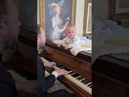 Baby Listening to Dad Playing The Piano