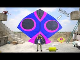 30 Feet Fake Kite Make Nasir Vs School Open 🏫 | Kite Fly