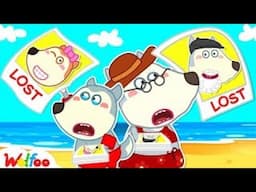 Oh No! Grandpa and Lucy Got Lost on the Beach | Wolfoo Learns Safety Tips for Kids | Wolfoo The Best