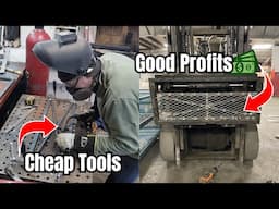 Making Thousands of $ By Building Forklift parts In My Garage Only Using Basic Welding Tools