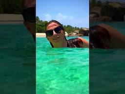 Beach Cliff Jumping Underwater Swimming Girl  ASMR 4K60 HDR video #beach #thrilling #shotoniphone