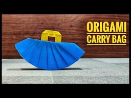 Origami Carry Bag | Origami Bag | Origami tutorial | Paper craft