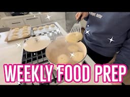 Weekly Food Prep | Easy Sourdough Bread and Bagels, IP Dairy-Free Yogurt, and Chickpeas