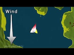 How to sail - How to gybe a single person sailboat (turning away from the wind)