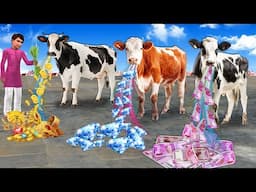 Chaar Jadui Gaay 4 Magical Miniature Cows Golden Money Diamond Cows Hindi Kahani Hindi Moral Stories