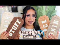 Pack With Me My Travel Essentials ✈️ | Skin, Hair, & Makeup!