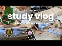 productive study vlog ✨ studying for UPCAT, café study with me, Lofree Keyboard and mouse 💗